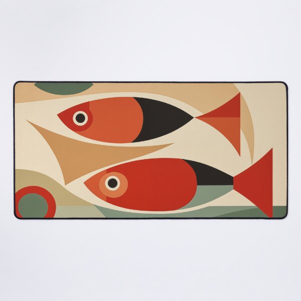 Item preview, Minimalist Twin Fish Art designed and sold by unimuse.