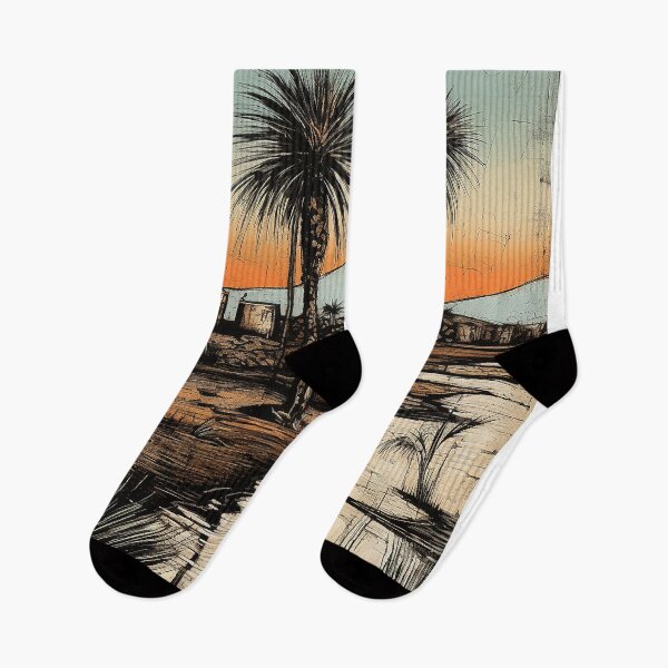 Item preview, Desert colorful travel vintage graphics designed and sold by wonderfulpark.