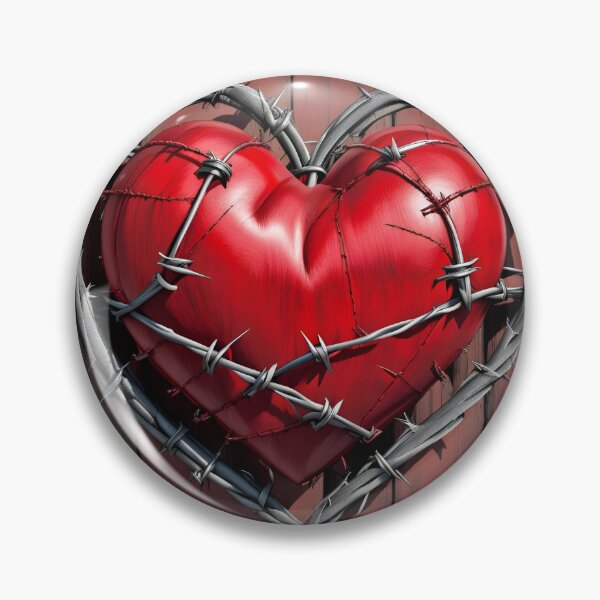 Item preview, Barbed Wire Red Heart designed and sold by RaybenMedia.