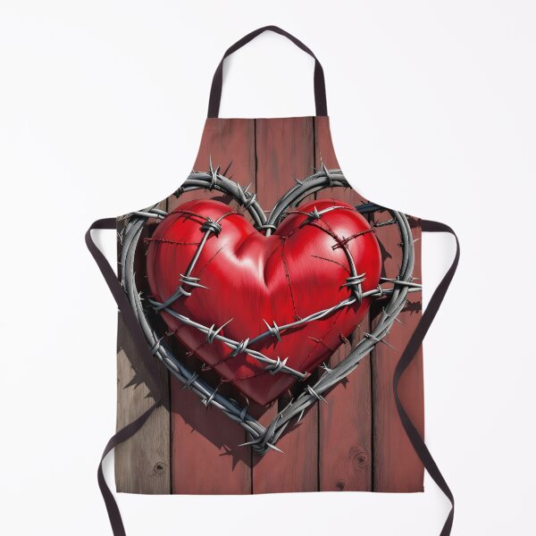 Item preview, Barbed Wire Red Heart designed and sold by RaybenMedia.