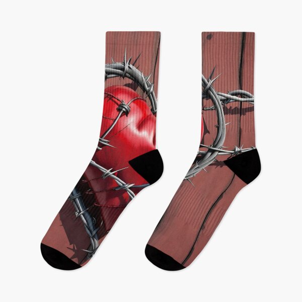 Item preview, Barbed Wire Red Heart designed and sold by RaybenMedia.