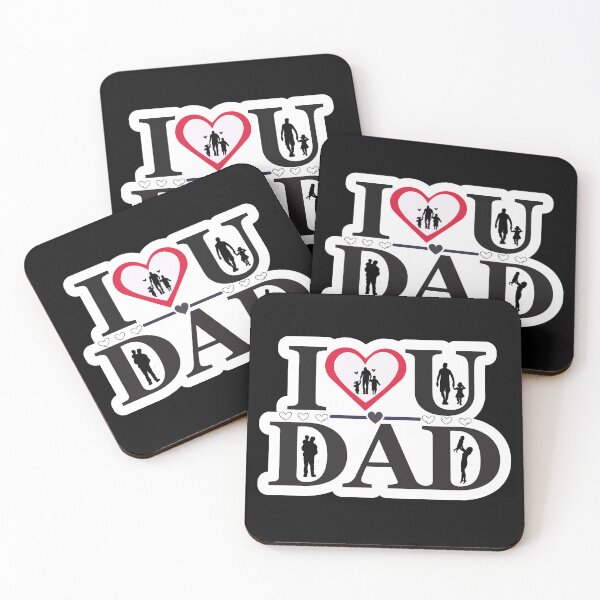 Item preview, I love dad on father's day boy and girl. designed and sold by Isadesignart.