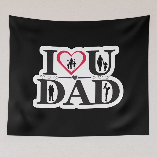 Item preview, I love dad on father's day boy and girl. designed and sold by Isadesignart.