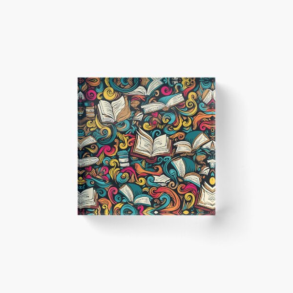 Item preview, Book Aesthetic, Abstract Doodle Books Pattern designed and sold by Desfix.