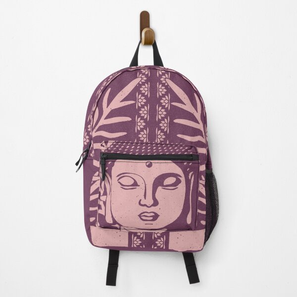 Artikelvorschau, Buddha Head Statue with Palm Fronds - Beet + Rose entworfen und verkauft von Irene Estelle.