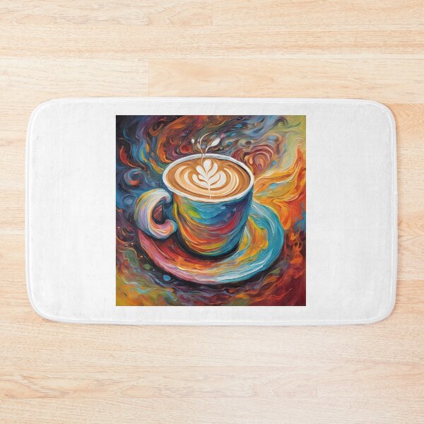 Artikelvorschau, Malkunst einer Tasse Latte-Kaffee entworfen und verkauft von Vibes-vintage.