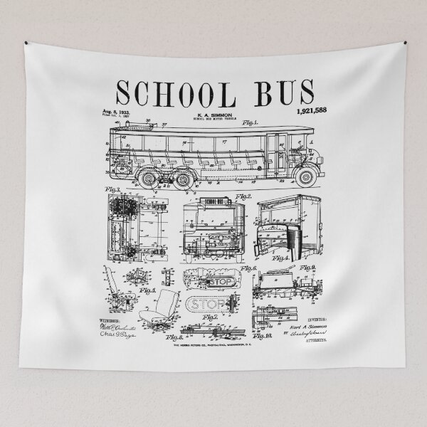 Item preview, School Bus Driver Buses Motor Vehicle Vintage Patent Print designed and sold by GrandeDuc.