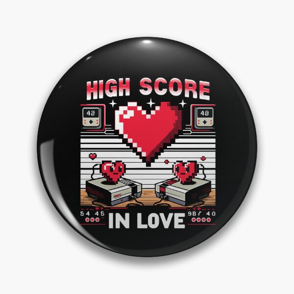 Item preview, Highscore In Love Pixel Heart Gamer Valentine's designed and sold by Thomas Remmers.