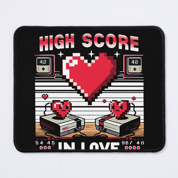 Item preview, Highscore In Love Pixel Heart Gamer Valentine's designed and sold by Thomas Remmers.