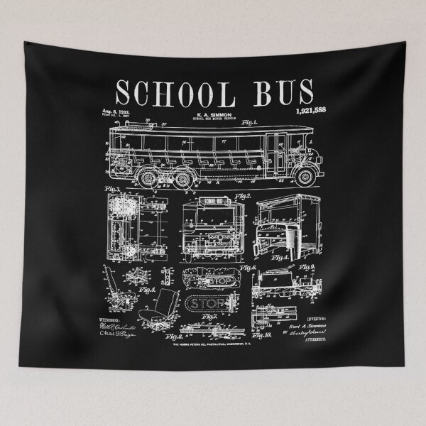 Item preview, School Bus Driver Buses Motor Vehicle Vintage Patent Print designed and sold by GrandeDuc.
