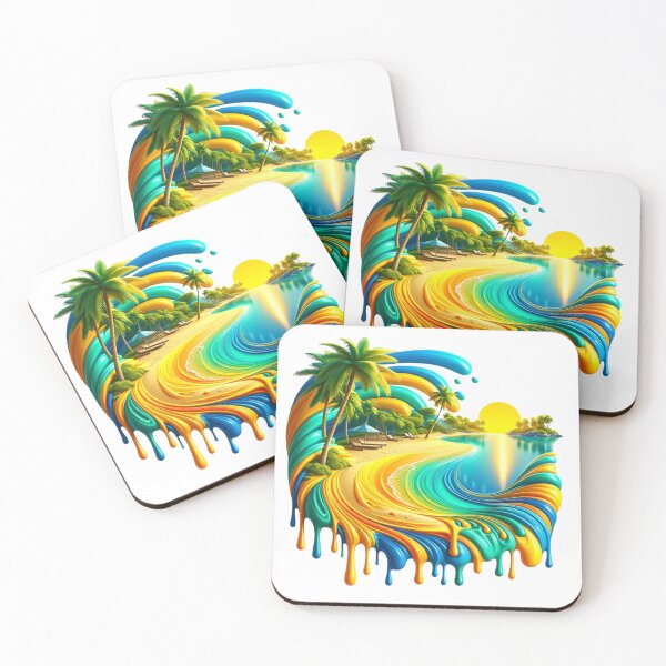 Item preview, Acid Beach - Colorful Escape designed and sold by PlanetTshirtArt.