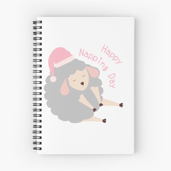 Item preview, Cute little gray sheep wearing a nightcap on National Nap Day designed and sold by Jessie-2211.