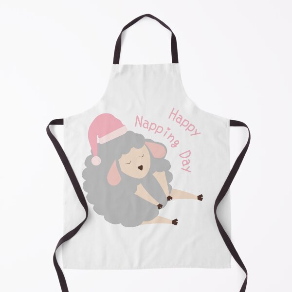 Item preview, Cute little gray sheep wearing a nightcap on National Nap Day designed and sold by Jessie-2211.