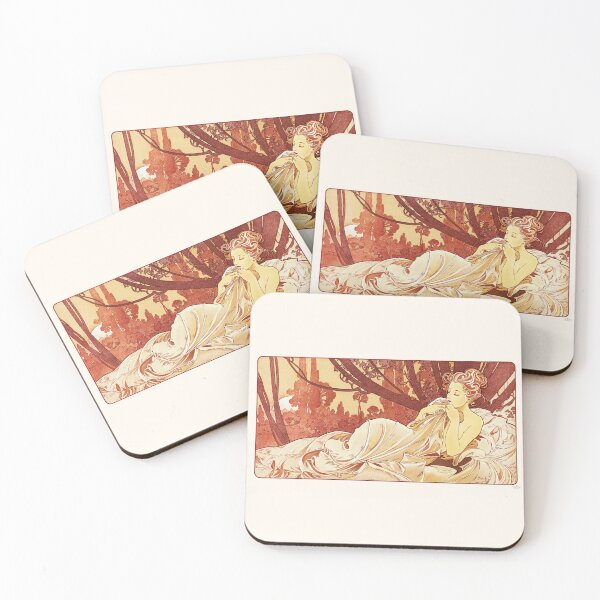 Item preview, HD. Dusk , by Alphonse Mucha. (Original colors) designed and sold by MINDTHECHERRY.