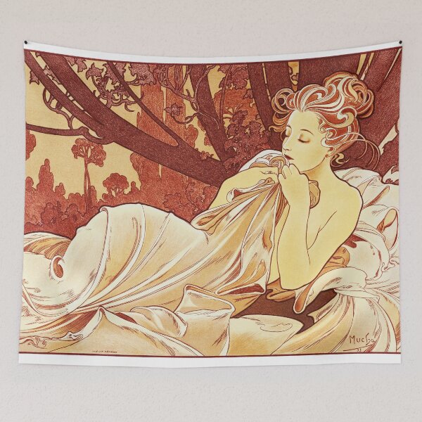 Item preview, HD. Dusk , by Alphonse Mucha. (Original colors) designed and sold by MINDTHECHERRY.