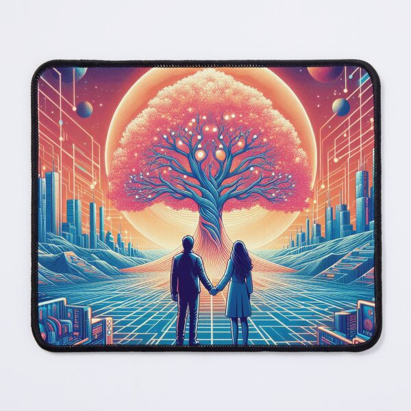 Item preview, Tree of Life - Cosmic - Neon Cyberpunk designed and sold by Design Raptor.