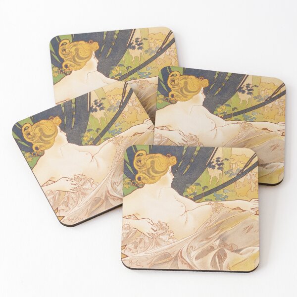 Item preview, HD. Dawn (Sunrise), by Alphonse Mucha. (Original colors) designed and sold by MINDTHECHERRY.