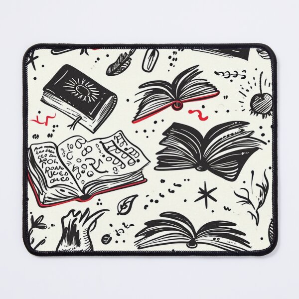Item preview, Book Aesthetic, Abstract Doodle Books Pattern designed and sold by Desfix.