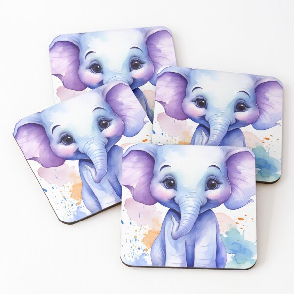 Item preview, Cute Elephant Watercolor Painting Art Prints,Elephant T-Shirts,Poster,Animal T-Shirts for Kids designed and sold by Godzillaart.