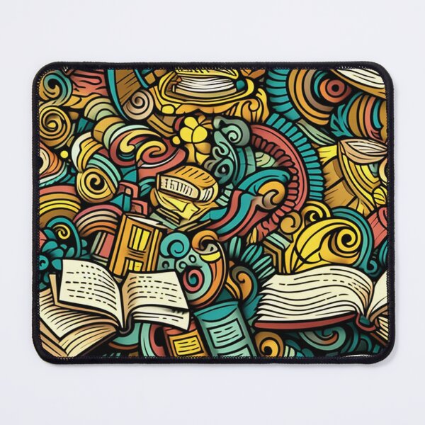 Item preview, Book Aesthetic, Abstract Doodle Books Pattern designed and sold by Desfix.