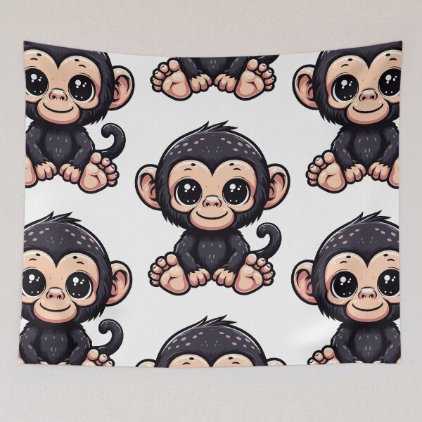 Item preview, Playful Chimpanzee Cartoon designed and sold by ArtfulWeave.
