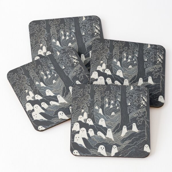 Item preview, funny ghosts in the forest, happy halloween designed and sold by Mauswohn.