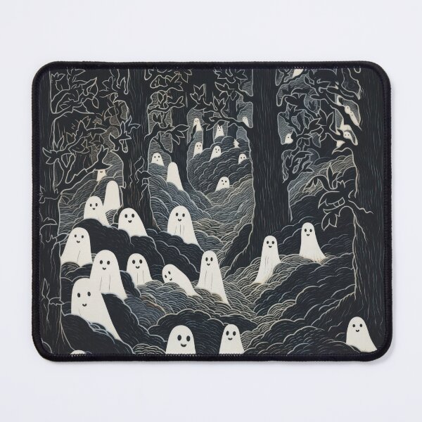 Item preview, funny ghosts in the forest, happy halloween designed and sold by Mauswohn.