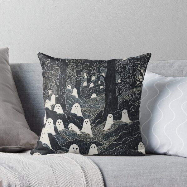 Item preview, funny ghosts in the forest, happy halloween designed and sold by Mauswohn.