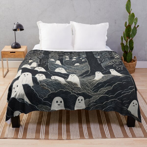 Item preview, funny ghosts in the forest, happy halloween designed and sold by Mauswohn.