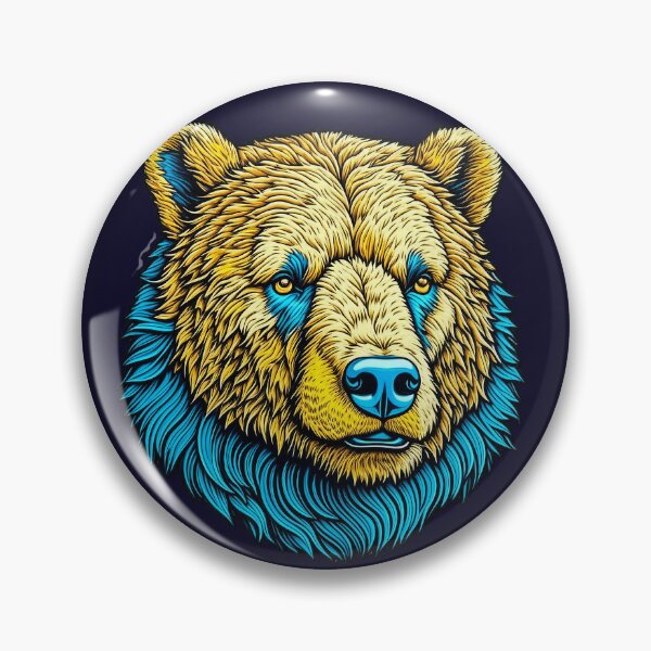 Item preview, Wild bear head abstract detailed art designed and sold by Trendsecne.