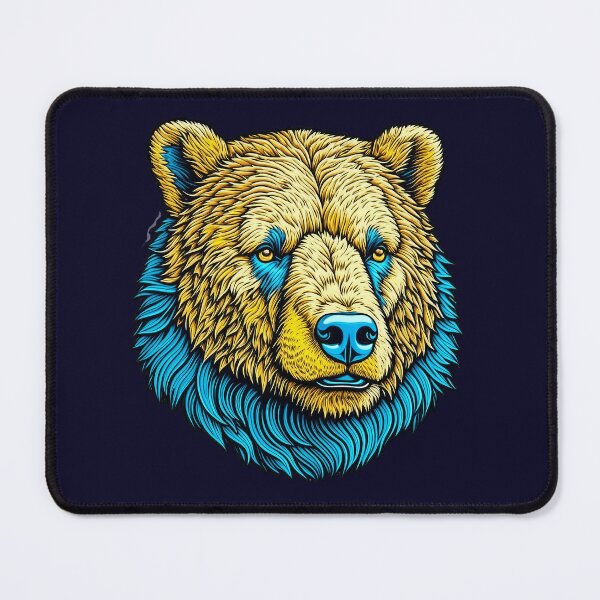 Item preview, Wild bear head abstract detailed art designed and sold by Trendsecne.