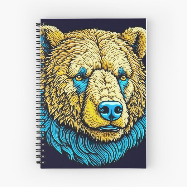 Item preview, Wild bear head abstract detailed art designed and sold by Trendsecne.
