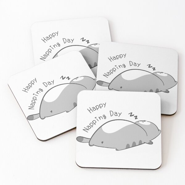 Item preview, Gray raccoon naps on National Nap Day designed and sold by Jessie-2211.