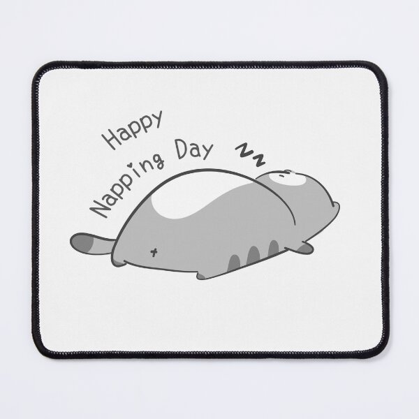Item preview, Gray raccoon naps on National Nap Day designed and sold by Jessie-2211.