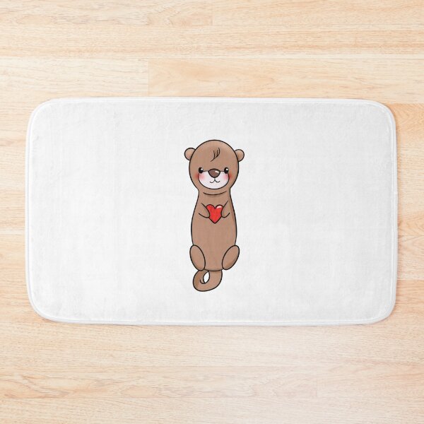 Item preview, Cute Otter Holding Heart designed and sold by TeaTimeQueens.