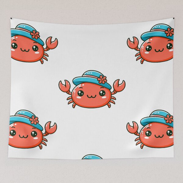 Item preview, Playful Crab Cartoon designed and sold by ArtfulWeave.