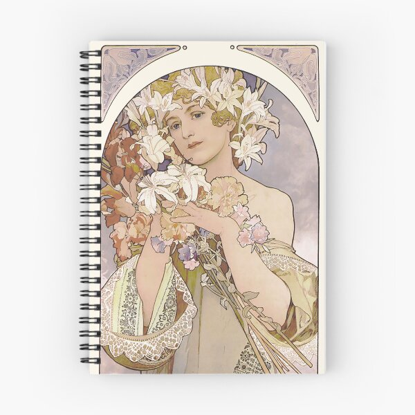 Artikelvorschau, Blume, von Alphonse Mucha. HOCHAUFLÖSEND entworfen und verkauft von MINDTHECHERRY.