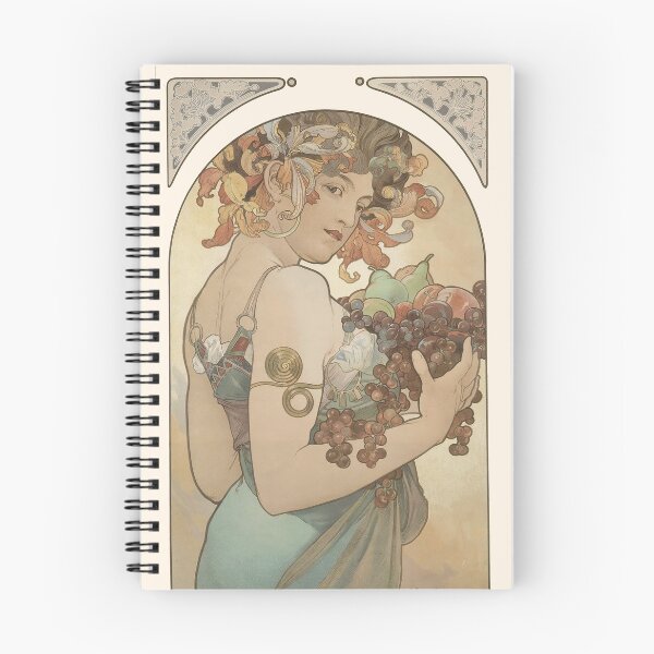 Artikelvorschau, Obst, von Alphonse Mucha. HOCHAUFLÖSEND entworfen und verkauft von MINDTHECHERRY.
