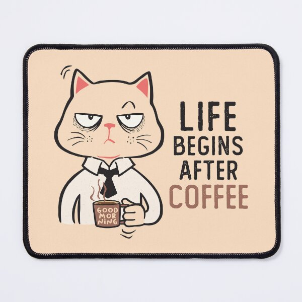 Item preview, Life Begins After Coffee. designed and sold by LazyCaat.