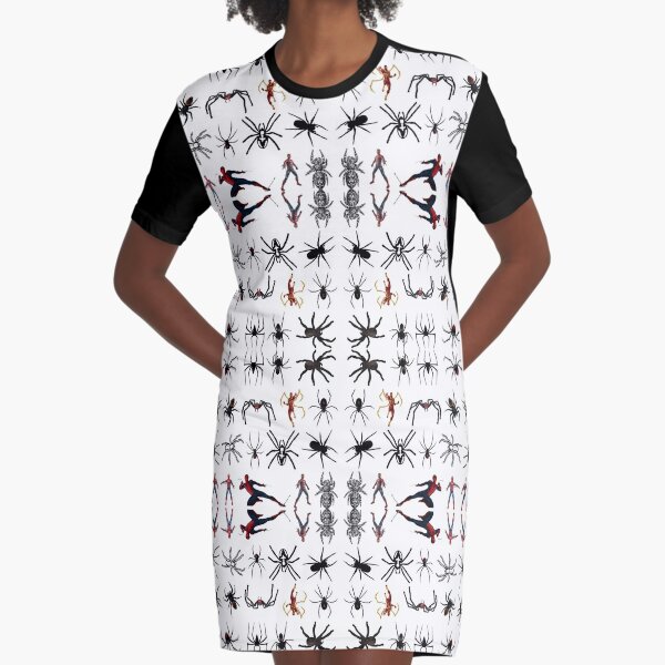 Spider, spinner, caterpillar, cross, cross-piece, frog, crossing, turnstile Graphic T-Shirt Dress