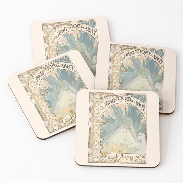 Item preview, L íllustration, 1896/97 Christmas magazine, by Alphonse Mucha. HIGH DEFINITION designed and sold by MINDTHECHERRY.