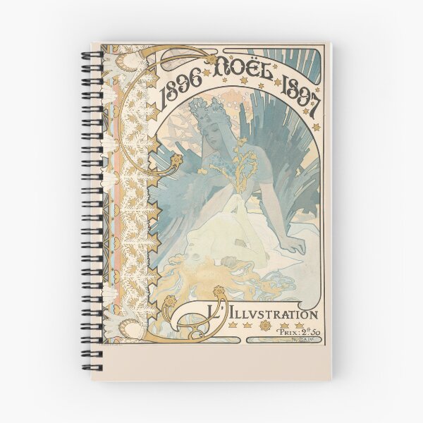 Item preview, L íllustration, 1896/97 Christmas magazine, by Alphonse Mucha. HIGH DEFINITION designed and sold by MINDTHECHERRY.