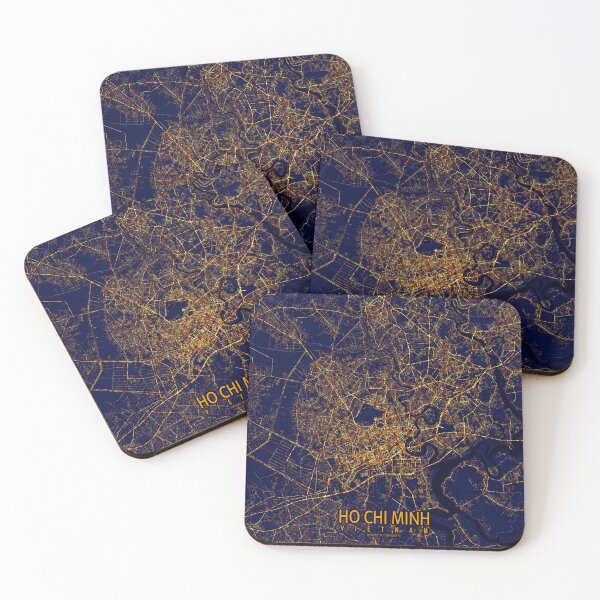 Item preview, Mapa de Ho Chi Minh, Vietnam - Ciudad de noche designed and sold by deMAP.