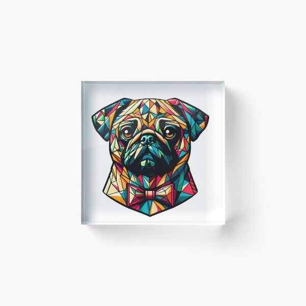 Item preview, Geometric Pug designed and sold by Vikycialp.