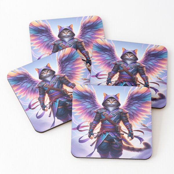 Item preview, Fantasy Cat with Wings Art designed and sold by TeslaSt0re.