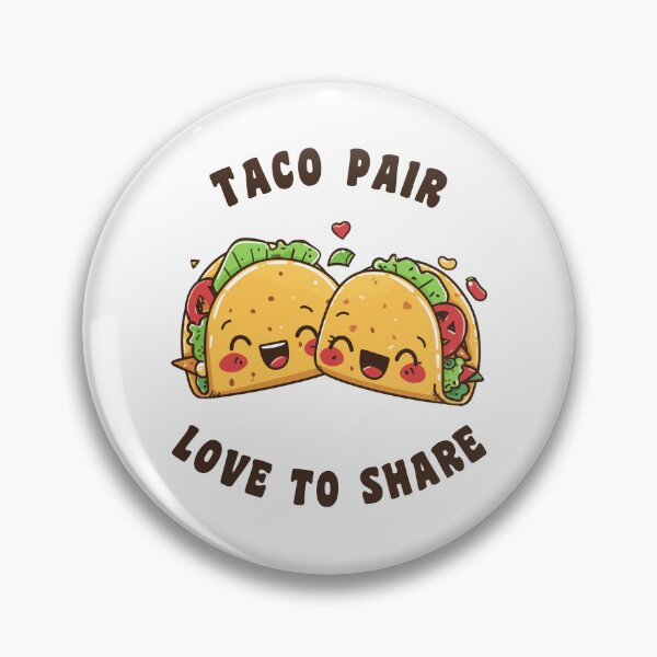 Item preview, Tacos Cute Couple Love To Share Kawaii Style designed and sold by CosyTeal.