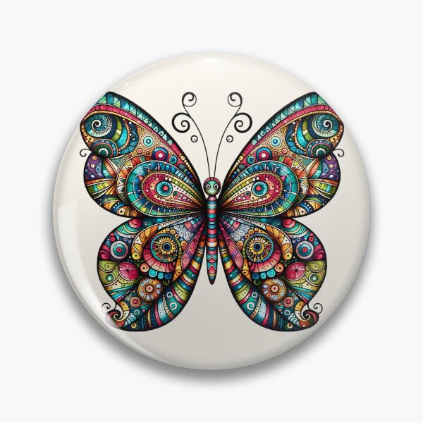 Item preview, Polish Pottery Folk Art Abstract Butterfly designed and sold by Pati-Design.