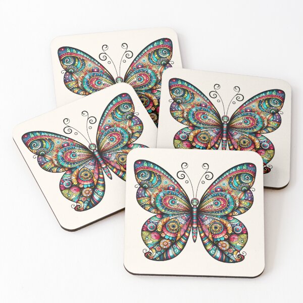 Item preview, Polish Pottery Folk Art Abstract Butterfly designed and sold by Pati-Design.