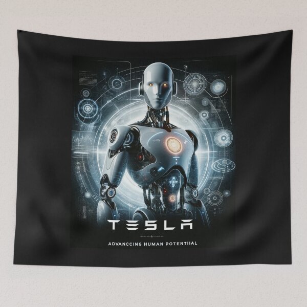 Item preview, Tesla bot designed and sold by TEEJAMBOREE.