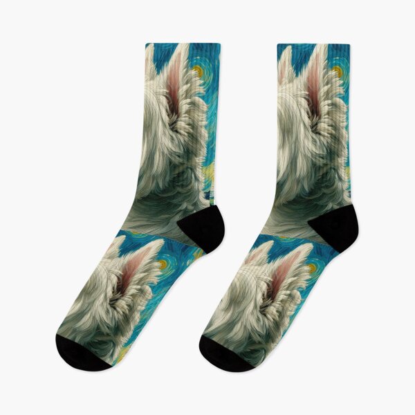Item preview, West Highland Terrier Side Profile in the Style of Van Gogh - Westie Painting designed and sold by Star-Fragment.